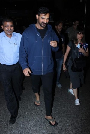 John Abraham Spotted At International Airport
