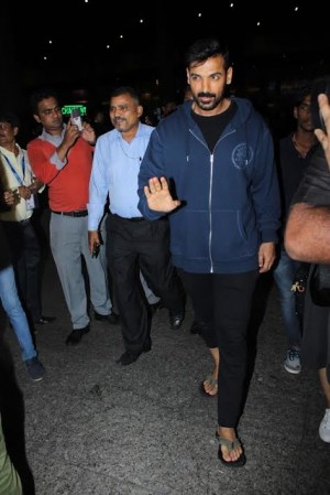 John Abraham Spotted At International Airport