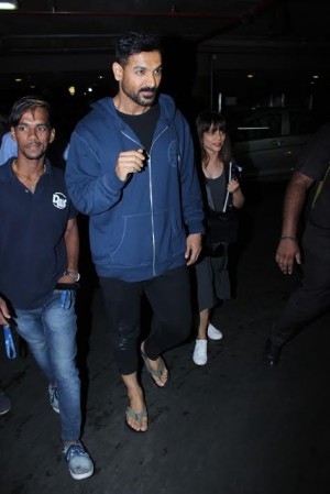 John Abraham Spotted At International Airport
