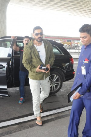 John Abraham Spotted At International Airport