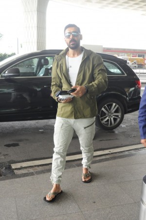 John Abraham Spotted At International Airport