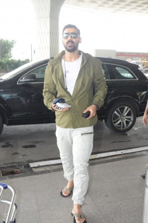 John Abraham Spotted At International Airport