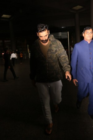 John Abraham Spotted At International Airport