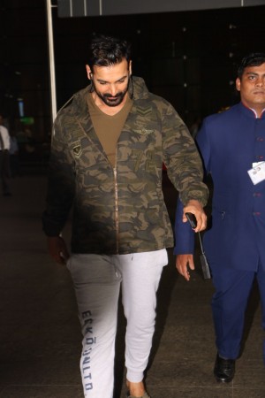 John Abraham Spotted At International Airport