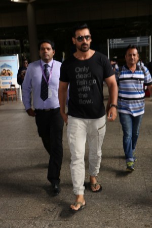 John Abraham Spotted At International Airport