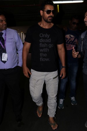 John Abraham Spotted At International Airport