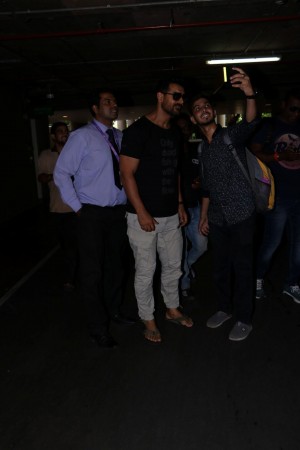 John Abraham Spotted At International Airport
