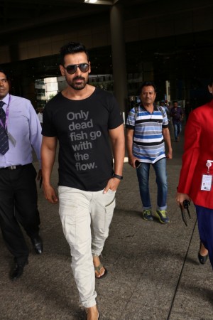 John Abraham Spotted At International Airport