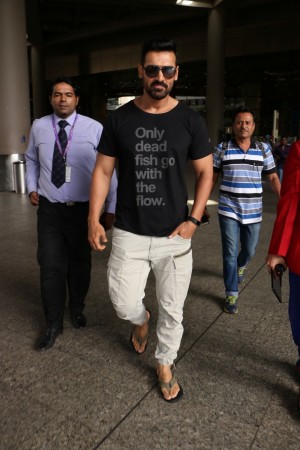 John Abraham Spotted At International Airport