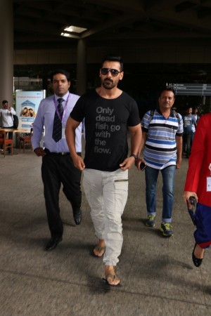 John Abraham Spotted At International Airport