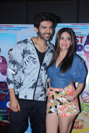 Kartik Aaryan And Kriti Kharbanda At The Promotional Interview For Film Guest Iin London