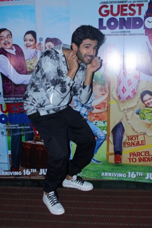 Kartik Aaryan And Kriti Kharbanda At The Promotional Interview For Film Guest Iin London