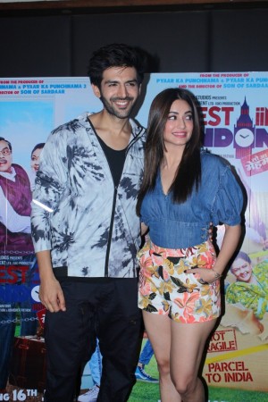 Kartik Aaryan And Kriti Kharbanda At The Promotional Interview For Film Guest Iin London