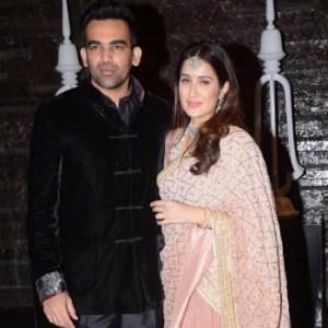 Sagarika Ghatge And Zaheer Khan Reception