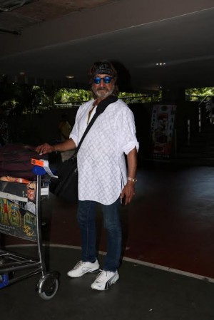 Shakti Kapoor Spotted At International Airport