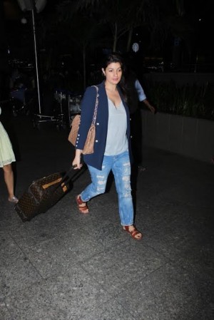 Twinkle Khanna Spotted At International Airport