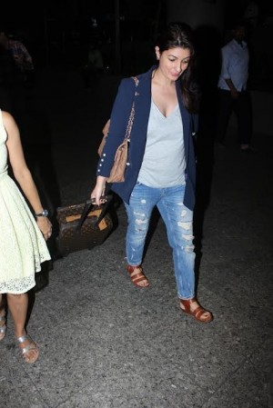 Twinkle Khanna Spotted At International Airport