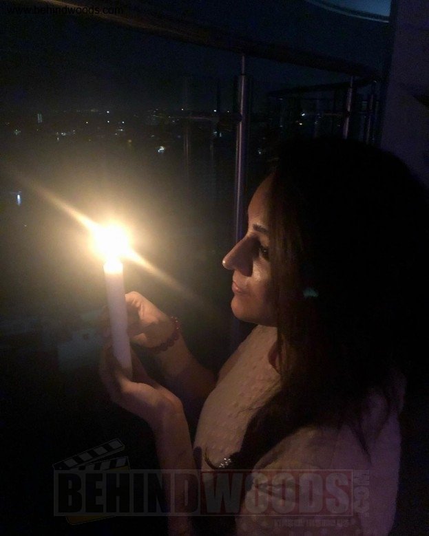 Celebrities photos with Diya and Torchlights to stand united against Corona