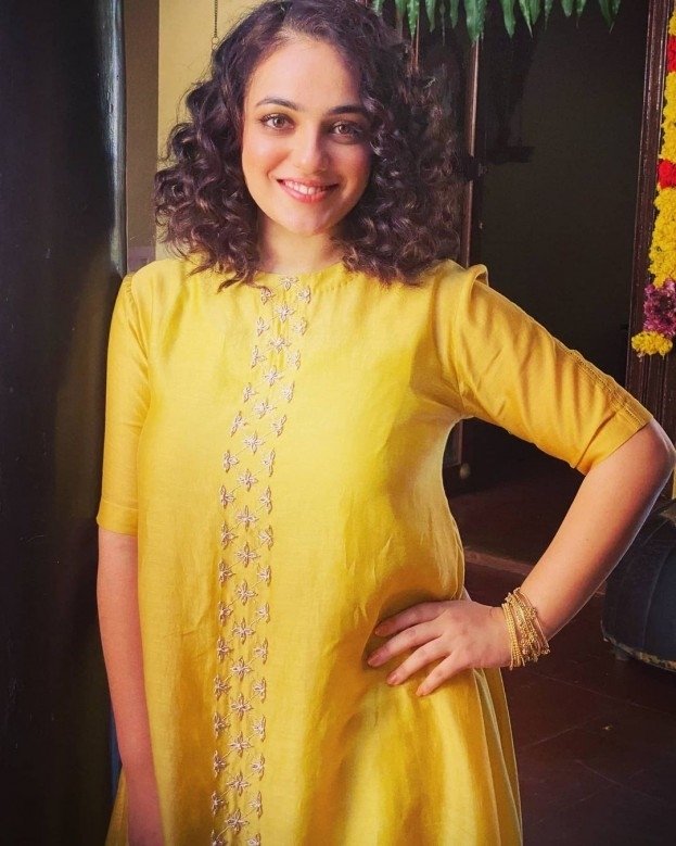 Nithya Menen Stuns With Her Curly Hair Check Out Her Droolworthy Photos   News18