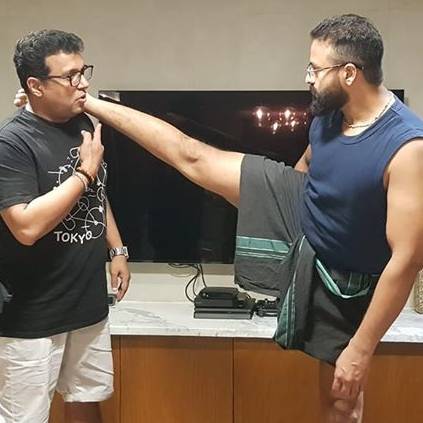 Jayasurya imitates Mohanlal's iconic kick in Lucifer