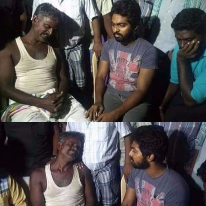 GV Prakash visits Anitha's home at Ariyalur