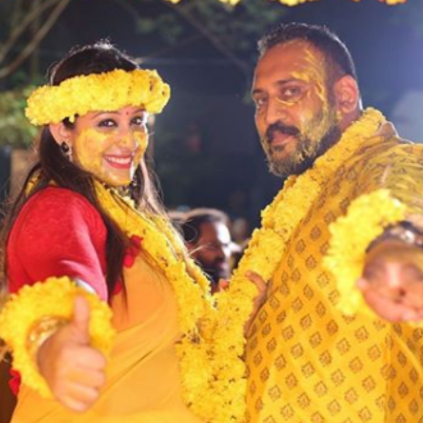 Soubhagya Venkitesh's colourful Haldi celebration