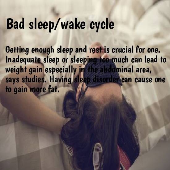 Bad sleep/wake cycle