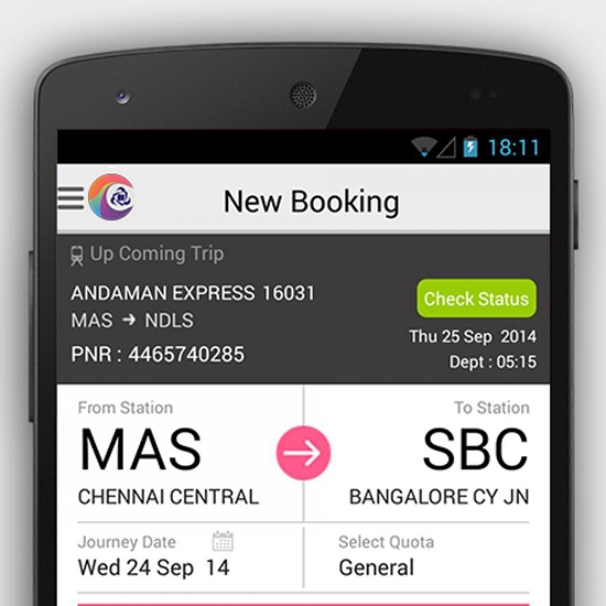 Online train tickets