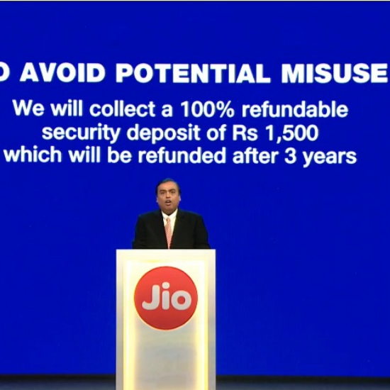 Jio Phone is free with Rs 1,500 Deposit