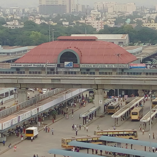 Koyambedu bus terminal is the biggest bus terminal in Asia.