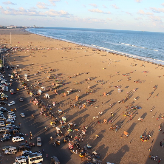 Marina Beach is the second longest beach in the world