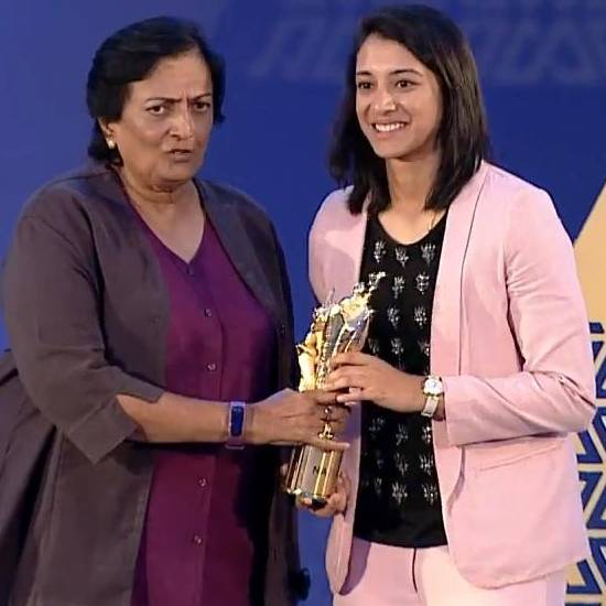 Best International Cricketer - Women – Smriti Mandhana (2017 - 2018 season)