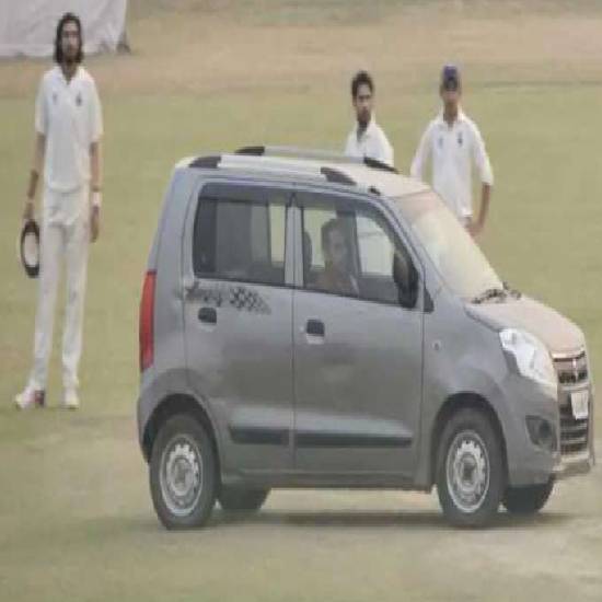 Car Halts Match In Ranji Trophy