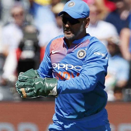 MS Dhoni became the first wicketkeeper to effect six dismissals (five catches, one run out) in a T20I match.