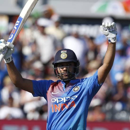 Rohit Sharma became the first player to score three centuries in each format of international cricket.