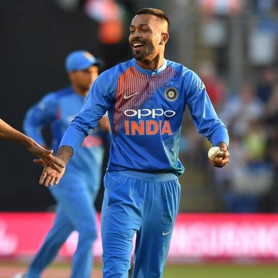 Hardik Pandya became the seventh player overall to score 30-plus runs and take four-plus wickets in a T20I match.