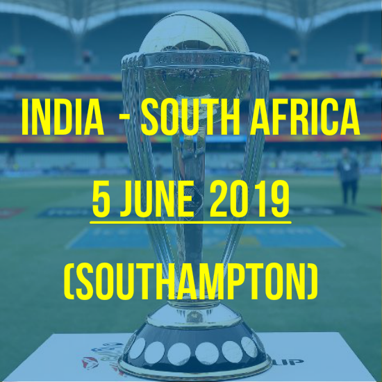 India's World Cup 2019 Schedule