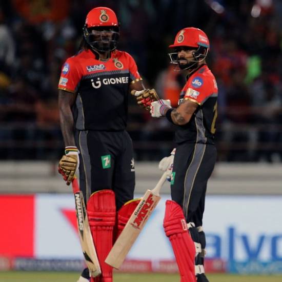 Highest total > RCB - 263/5