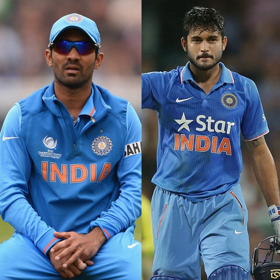 Reserve Options: Manish Pandey, Dinesh Karthik