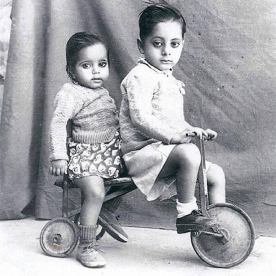 With her brother Gulshan Sharma