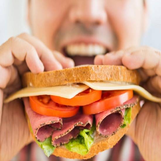 6. Eat slowly and chew every bite twice than your normal count