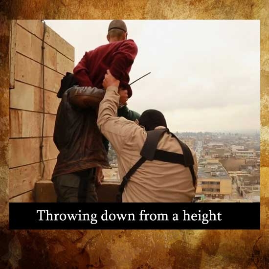 Throwing down from a height
