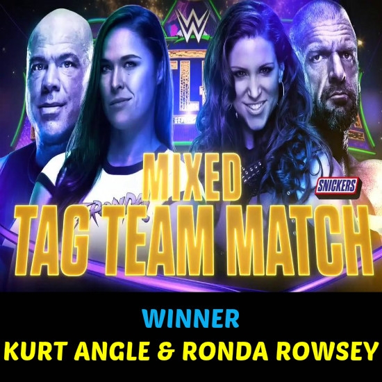 Ronda Rousey & Kurt Angle vs. Stephanie McMahon & Triple H