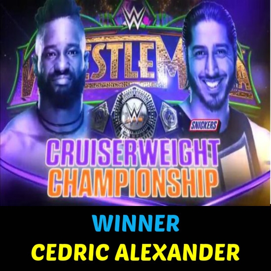 Cruiserweight Championship: Cedric Alexander vs. TBD