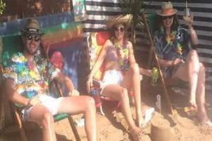 Video: Family Recreates Beach and Sea at Backyard to kill Lockdown Boredom!