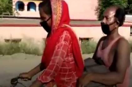 15 year old girl takes father on bicycle covers 1200km to home