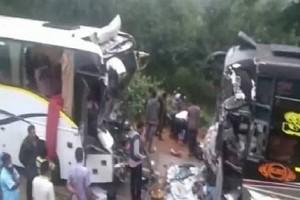 Video: 2 Dead, 40 Seriously Injured After Two Buses Collide With Each Other 