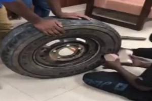 Watch video! After Chapathi, now it’s tyre. Income tax officials have a field day in Bengaluru!
