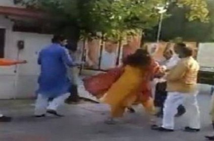 Azad Singh slaps wife; at party office: Video Goes Viral  