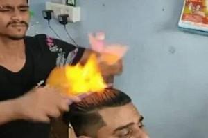 Watch: Barber Puts Customer's Hair On Fire To Style It! Viral Video Has 43 Million Views 
